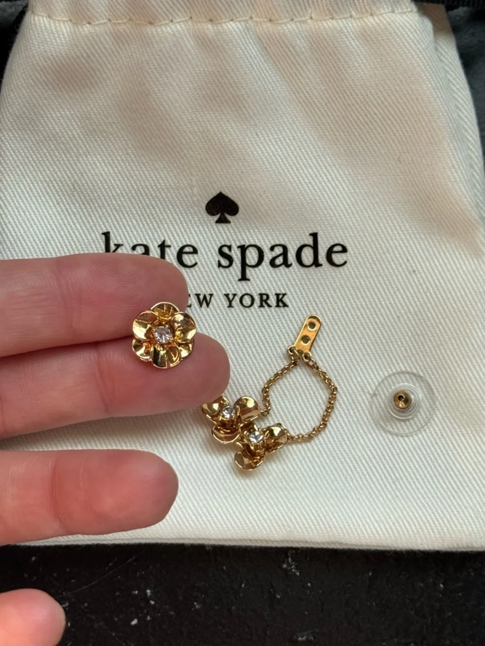 kate spade New York dangling Floral Drop Earrings